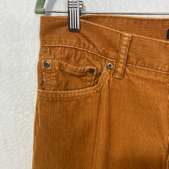 Banana Republic Men's 32x32 Corduroy Mustard Yellow Straight Leg Pant - Picture 3 of 8